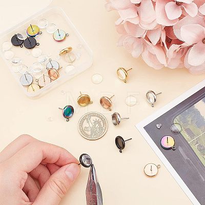 Unicraftale DIY Stud Earring Making Kits DIY-UN0002-28-1