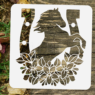 PET Hollow Out Drawing Painting Stencils DIY-WH0391-0015-1