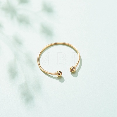 Copper Wire Simple Open Cuff Ring for Women RJEW-JR00479-06-1