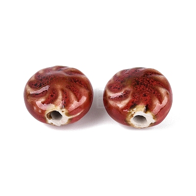 Windmill Spiral Pattern Vintage Handmade Porcelain Beads PORC-N013-19-04-1