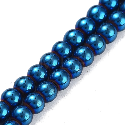 Synthetic Magnetic Hematite Beads Strands G-P545-K01-01-1