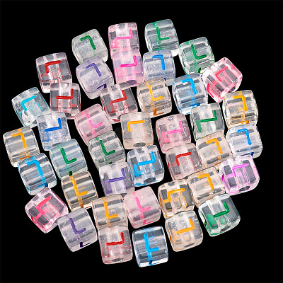 50Pcs Acrylic European Beads MACR-TADJ0001-13L-1