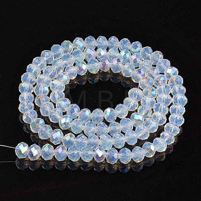 Electroplate Glass Beads Strands EGLA-A034-J8mm-L07-1