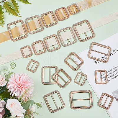 WADORN 20Pcs 5 Style Alloy Buckle Clasps FIND-WR0006-86-1
