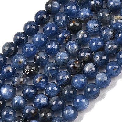 Natural Kyanite/Cyanite/Disthene Round Bead Strands G-L411-20-6mm-1