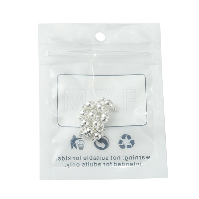 10Pcs Round Brass Magnetic Clasps with Loops KK-FS0001-34S-1