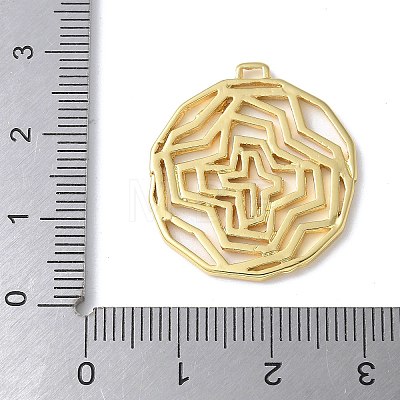 Brass Micro Pave Cubic Zirconia Pendants KK-P290-52G-02-1