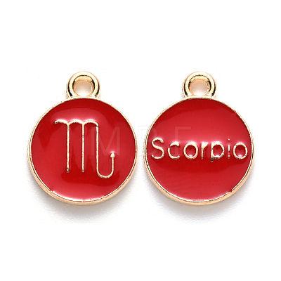 Alloy Enamel Pendants X-ENAM-S124-01A-07L-1