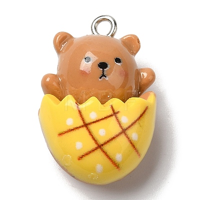 Cute Opaque Resin Pendants RESI-L038-08P-01-1