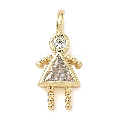 Brass Micro Pave Cubic Zirconia Pendants ZIRC-I356-17G-B01-1