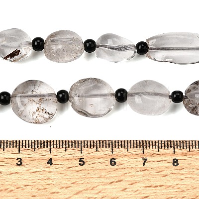 Natural Lodolite Quartz Beads Strands G-F820-M01-01-1