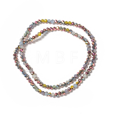 Electroplated Glass Beads Strands GLAA-G097-02C-01-1