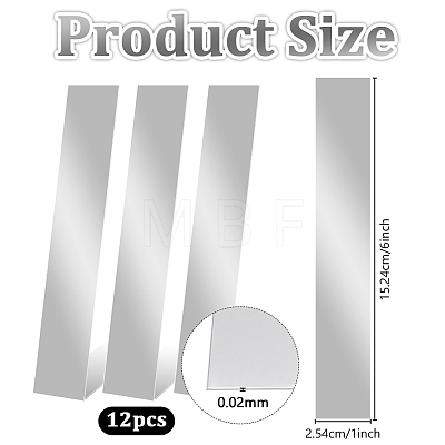 12Pcs 304 Stainless Steel Blank Sheets STAS-OC0001-38B-1