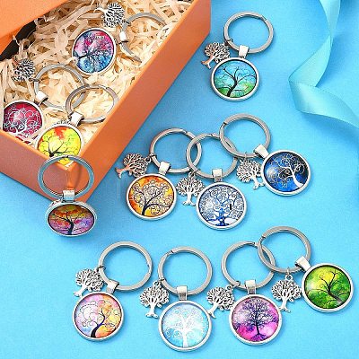 Alloy Glass Keychains KEYC-YW00008-01-1