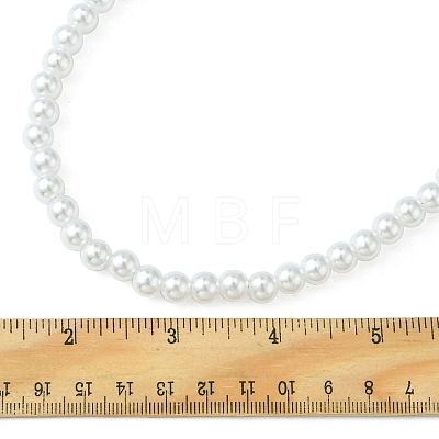 ABS Plastic Imitation Pearl Round Beaded Purse Straps AJEW-FZ00008-1