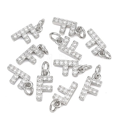 SHEGRACE Brass Micro Pave Clear Cubic Zirconia Pendants XGRQ29622-394P-F-1