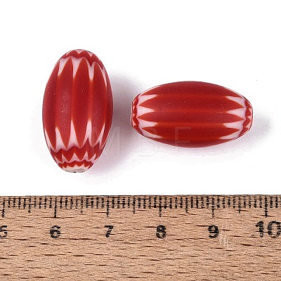 Handmade Millefiori Glass Barrel Beads LA-N002-09C-1