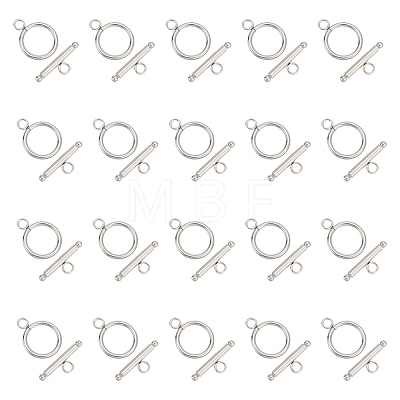 Tarnish Resistant 304 Stainless Steel Toggle Clasps X-STAS-K148-01P-1