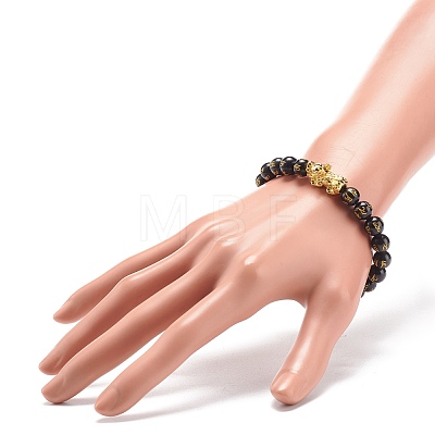 Om Mani Padme Hum Mala Beads Bracelet BJEW-JB08575-01-1