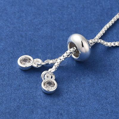 Rack Plating Adjustable Brass Box Chain Slider Bracelet Making KK-M285-03S-1