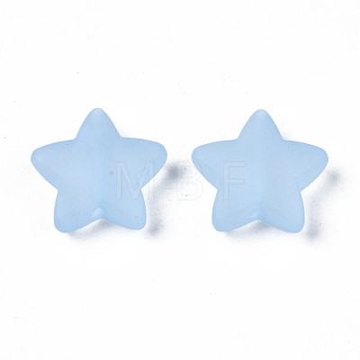 Transparent Frosted Acrylic  Beads X-FACR-N002-01A-1