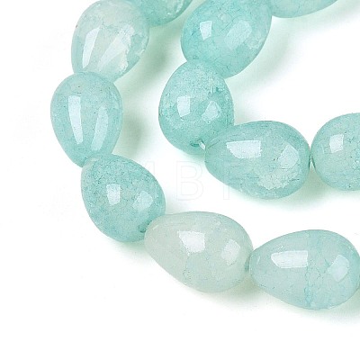 Baking Paint Crackle Glass Beads Strands DGLA-N019-03A-M-1