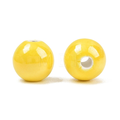 Glazed Porcelain Round Beads X-PORC-S489-10mm-10-1