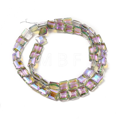 Transparent Electroplate Glass Beads Strands EGLA-E030-01K-01-1