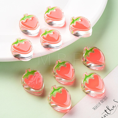 Transparent Enamel Acrylic Beads TACR-S155-003A-1