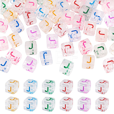 50Pcs Acrylic European Beads MACR-TADJ0001-13J-1