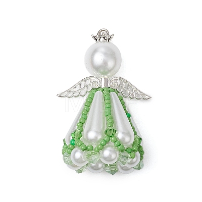 Beaded Angel Charms PALLOY-MZ00435-02-1