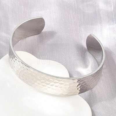 15.5MM Brass Textured Open Cuff Bangles for Women KK-CBA68DA-11P-1