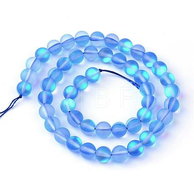 Synthetic Moonstone Beads Strands G-R375-10mm-A11-1