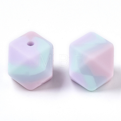 Three-Colour Food Grade Eco-Friendly Silicone Beads X-SIL-T056-01C-1