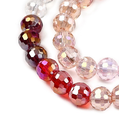 Electroplate Glass Beads Strands EGLA-D300-06-6mm-06-1