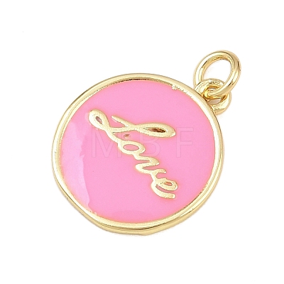 Brass Enamel Pendants KK-L251-02G-F05-1