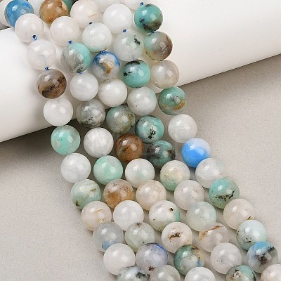 Natural Azurite Beads Strands G-L647-A01-10mm-1