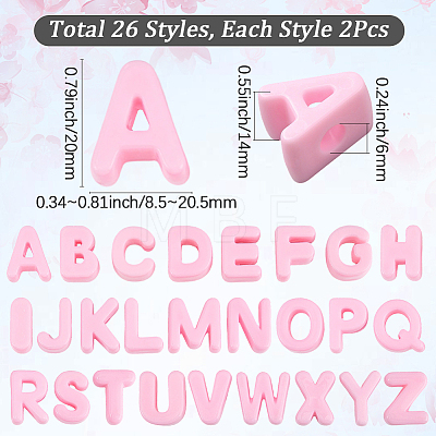 52Pcs 26 Styles Acrylic European Beads OACR-SP0002-38-1
