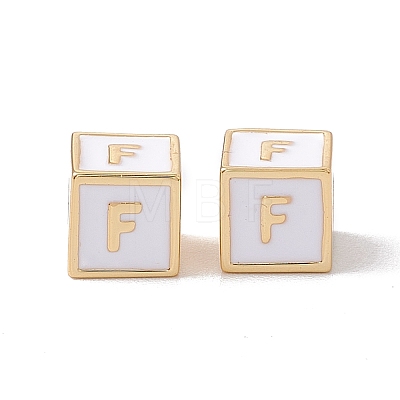 Rack Plating Brass Enamel Beads KK-B060-04G-04F-1