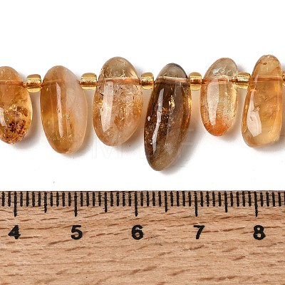 Natural Citrine(Heated) Beads Strands G-P604-A25-01-1