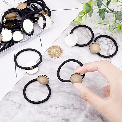  24Pcs 4 Style Elastic Hair Ties OHAR-NB0001-22-1