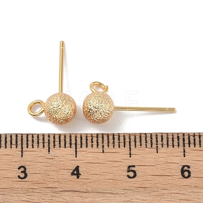 Brass Stud Earring Findings KK-R164-05B-G-1