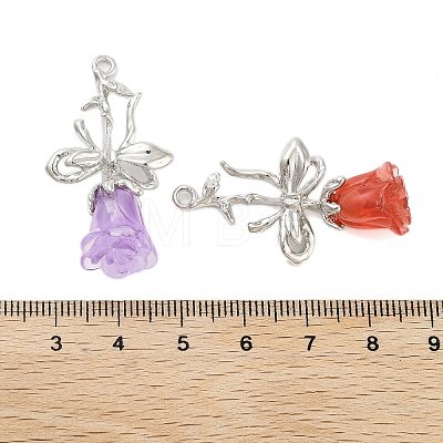 Rack Plating Alloy Resin Pendants FIND-Z054-04P-1