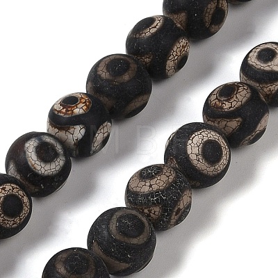 Tibetan Style dZi Beads G-K166-02-10mm-L3-01-1