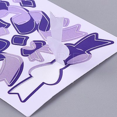 Bowknot Ribbon Pattern Decorative Labels Stickers DIY-L037-B07-1