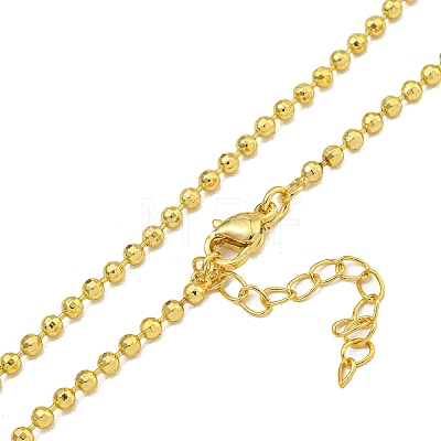 Rack Plating Brass Ball Chain Necklaces for Women NJEW-C059-28G-1