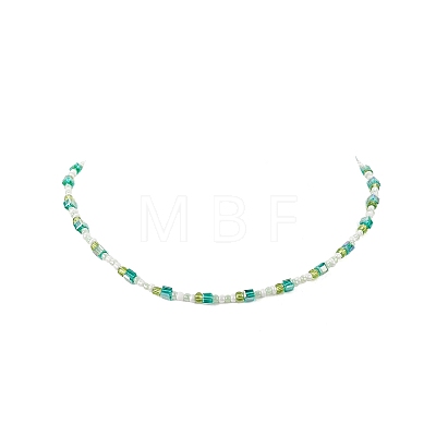 Glass Beaded Necklaces for Women NJEW-JN04265-1
