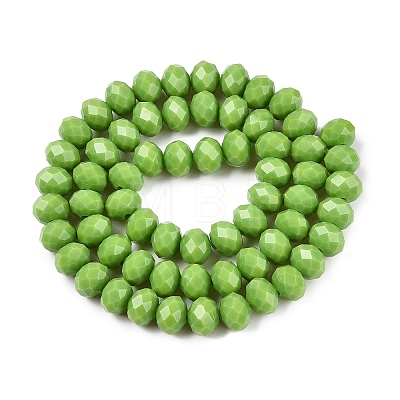 Opaque Solid Color Imitation Jade Glass Beads Strands EGLA-A044-P8mm-D30-1