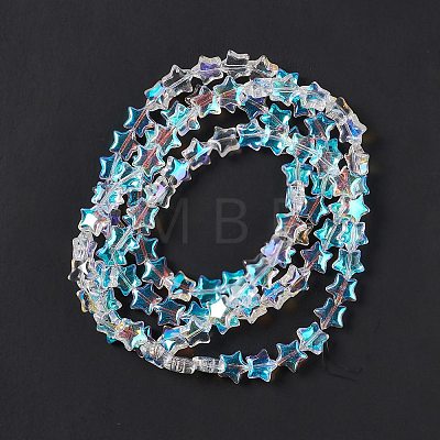 Transparent Electroplate Glass Beads Strands EGLA-E030-01J-1