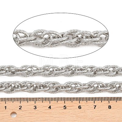 304 Stainless Steel Textured Rope Chains CHS-C022-04P-1